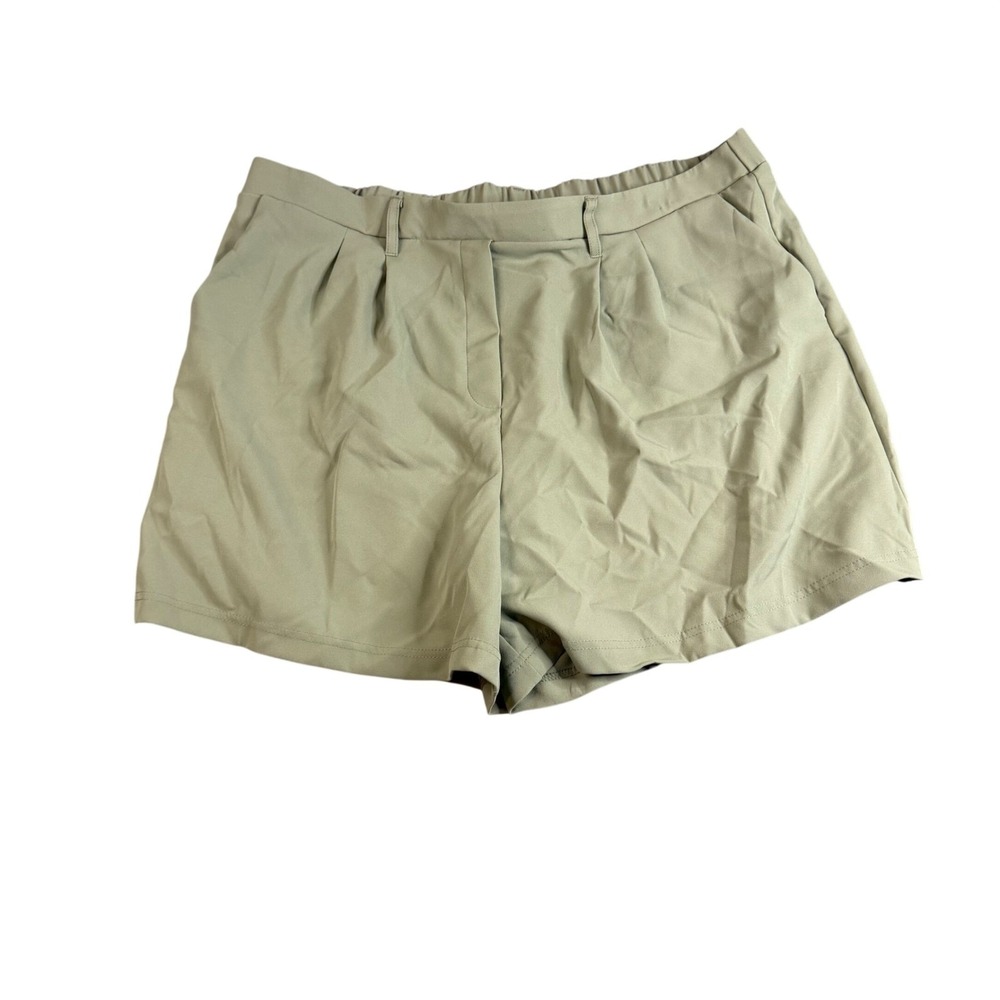 32 Degrees Cool Mens XL Sage Green Athletic Shorts Elastic Waist Hiking Casual